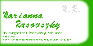 marianna rasovszky business card